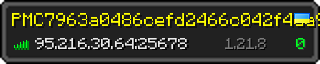 Userbar 320x64 in minecraft style for 95.216.30.64:25678