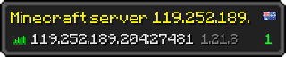 Userbar 320x64 in minecraft style for 119.252.189.204:27481