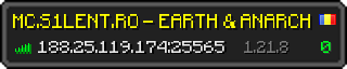 Userbar 320x64 in minecraft style for 188.25.119.174:25565