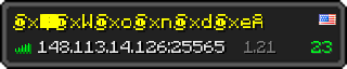Userbar 320x64 in minecraft style for 148.113.14.126:25565