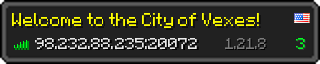 Userbar 320x64 in minecraft style for 98.232.88.235:20072