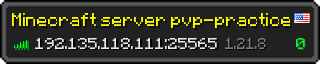 Userbar 320x64 in minecraft style for 192.135.118.111:25565