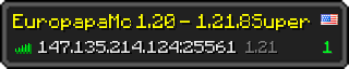 Userbar 320x64 in minecraft style for 147.135.214.124:25561