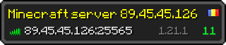 Userbar 320x64 in minecraft style for 89.45.45.126:25565
