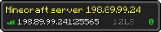 Userbar 320x64 in minecraft style for 198.89.99.241:25565