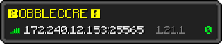 Userbar 320x64 in minecraft style for 172.240.12.153:25565