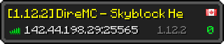 Userbar 320x64 in minecraft style for 142.44.198.29:25565