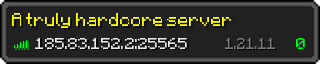 Userbar 320x64 in Minecraft-Stil für den Server 185.83.152.2:25565