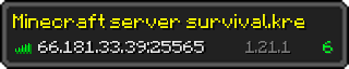 Userbar 320x64 in minecraft style for 66.181.33.39:25565