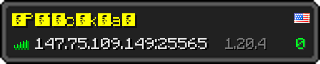 Userbar 320x64 in Minecraft-Stil für den Server 147.75.109.149:25565