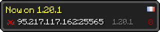 Userbar 320x64 in minecraft style for 95.217.117.162:25565