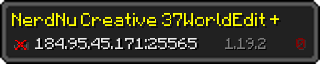 Userbar 320x64 in minecraft style for 184.95.45.171:25565