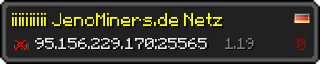 Userbar 320x64 in minecraft style for 95.156.229.170:25565