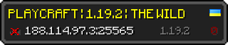 Userbar 320x64 in Minecraft-Stil für den Server 188.114.97.3:25565