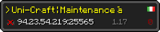 Userbar 320x64 in minecraft style for 94.23.54.219:25565