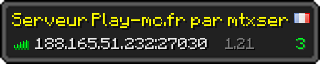 Userbar 320x64 in minecraft style for 188.165.51.232:27030