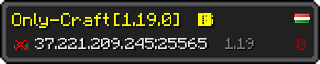 Userbar 320x64 in minecraft style for 37.221.209.245:25565