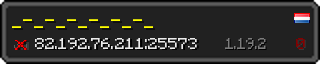 Userbar 320x64 in minecraft style for 82.192.76.211:25573