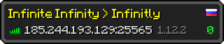 Userbar 320x64 in Minecraft-Stil für den Server 185.244.193.129:25565