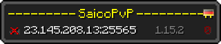 Userbar 320x64 in Minecraft-Stil für den Server 23.145.208.13:25565