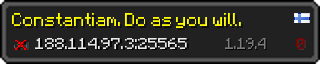 Userbar 320x64 in minecraft style for 188.114.97.3:25565