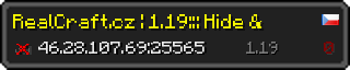 Userbar 320x64 in minecraft style for 46.28.107.69:25565