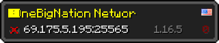 Userbar 320x64 in minecraft style for 69.175.5.195:25565