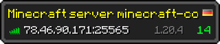 Userbar 320x64 in minecraft style for 78.46.90.171:25565