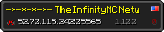 Userbar 320x64 in Minecraft-Stil für den Server 52.72.115.242:25565