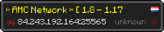 Userbar 320x64 in Minecraft-Stil für den Server 84.243.192.164:25565