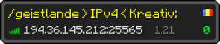 Userbar 320x64 in Minecraft-Stil für den Server 194.36.145.212:25565