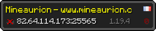 Userbar 320x64 in Minecraft-Stil für den Server 82.64.114.173:25565