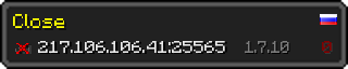 Userbar 320x64 in minecraft style for 217.106.106.41:25565