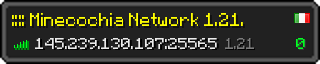 Userbar 320x64 in Minecraft-Stil für den Server 145.239.130.107:25565