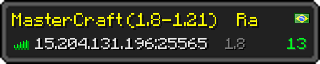 Userbar 320x64 in minecraft style for 15.204.131.196:25565