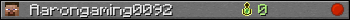 Aarongaming0092 userbar 350x20