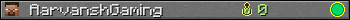 AarvanshGaming userbar 350x20