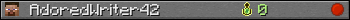 AdoredWriter42 userbar 350x20