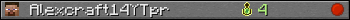 Alexcraft14YTpr userbar 350x20