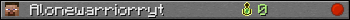 Alonewarriorryt userbar 350x20