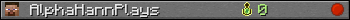 AlphaHannPlays userbar 350x20