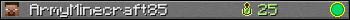 ArmyMinecraft85 userbar 350x20