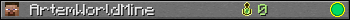 ArtemWorldMine userbar 350x20