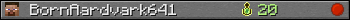 BornAardvark641 userbar 350x20