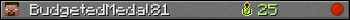 BudgetedMedal81 userbar 350x20