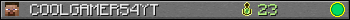 COOLGAMER54YT userbar 350x20