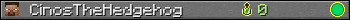 CinosTheHedgehog userbar 350x20