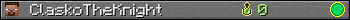 ClaskoTheKnight userbar 350x20