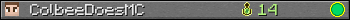 ColbeeDoesMC userbar 350x20