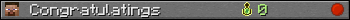 Congratulatings userbar 350x20